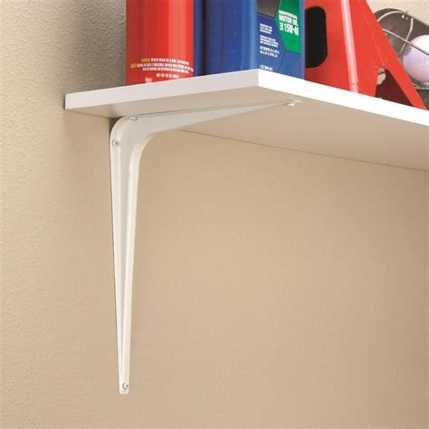 shelf brackets white metal 14 x 12|brackets for 12in glass shelves.